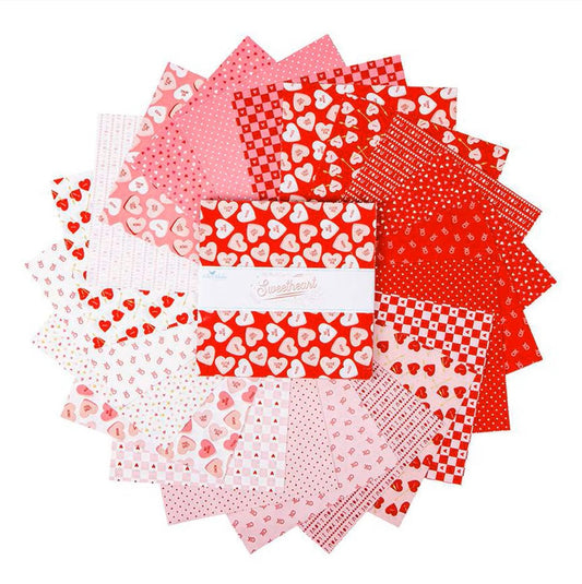 Sweetheart 10" Squares My Mind's Eye Riley Blake Designs Cotton Fabric RB-10-15500-42