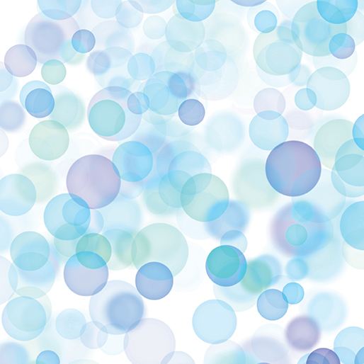 Swim with Me Watercolor Bubbles White Blue Kanvas Studio Benartex Cotton Fabric BE-15052-90