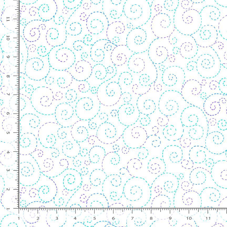 Swirl Pattern Extra Wide Backings 108" Timeless Treasures Cotton Fabric TT-XINDIGO-CD3355-WHITE