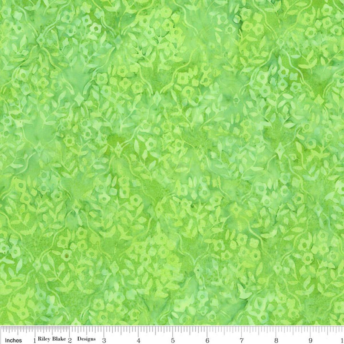 Swirl the Rainbow Green Apple BATIK Riley Blake Designs Cotton BATIK Fabric RB-BT23564-314