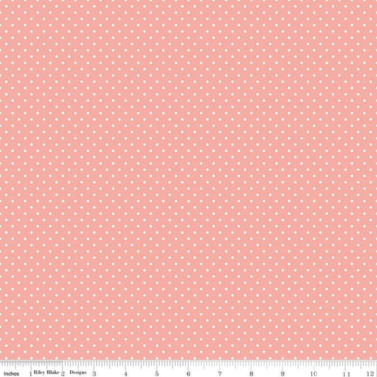 Swiss Dots Apricot Blush Peach The RBD Designers Riley Blake Designs Cotton Fabric RB-C670-APRICOTBLUSH