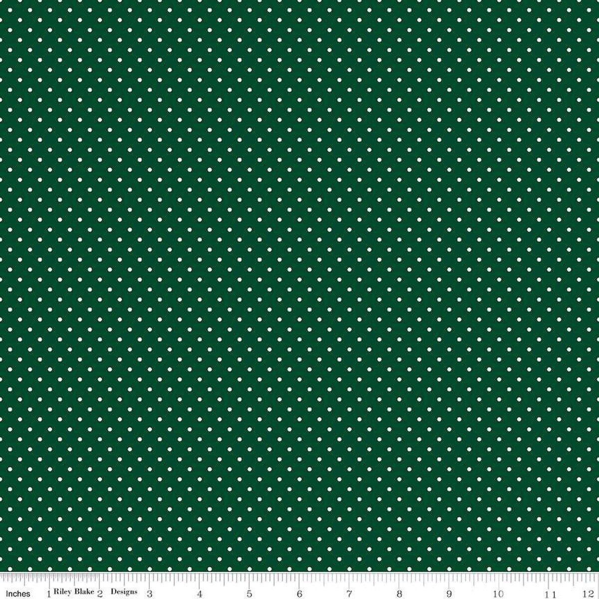 Swiss Dots Christmas Green The RBD Designers Riley Blake Designs Cotton Fabric RB-C670-CHRISTMAS