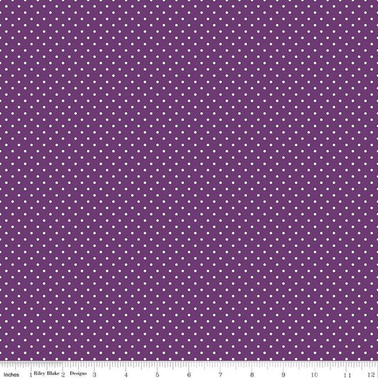 Swiss Dots Eggplant Purple The RBD Designers Riley Blake Designs Cotton Fabric RB-C670-EGGPLANT