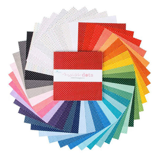 Swiss Dot 10" Squares Riley Blake Designs Cotton Fabric RB-10-670-42