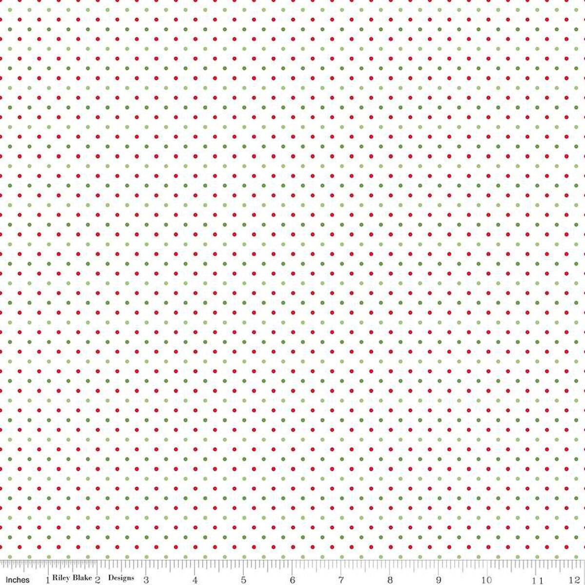 Swiss Dot White Christmas The RBD Designers Riley Blake Cotton Fabric RB-C660-Christmas