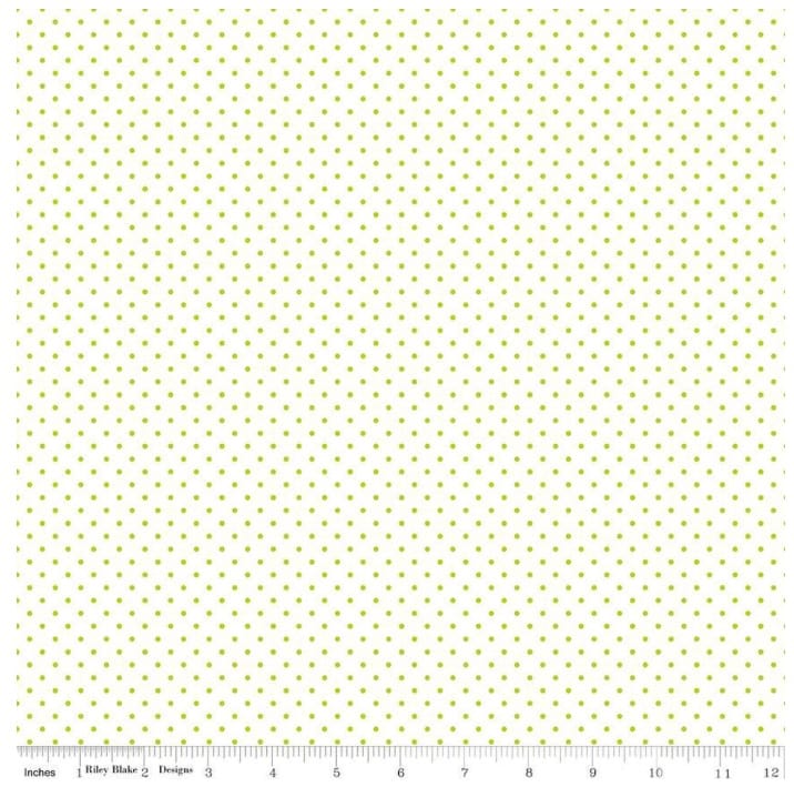 Swiss Dot Lime Green White The RBD Designers Riley Blake Designs Cotton Fabric RB-C660-32 | US Fabric Shop