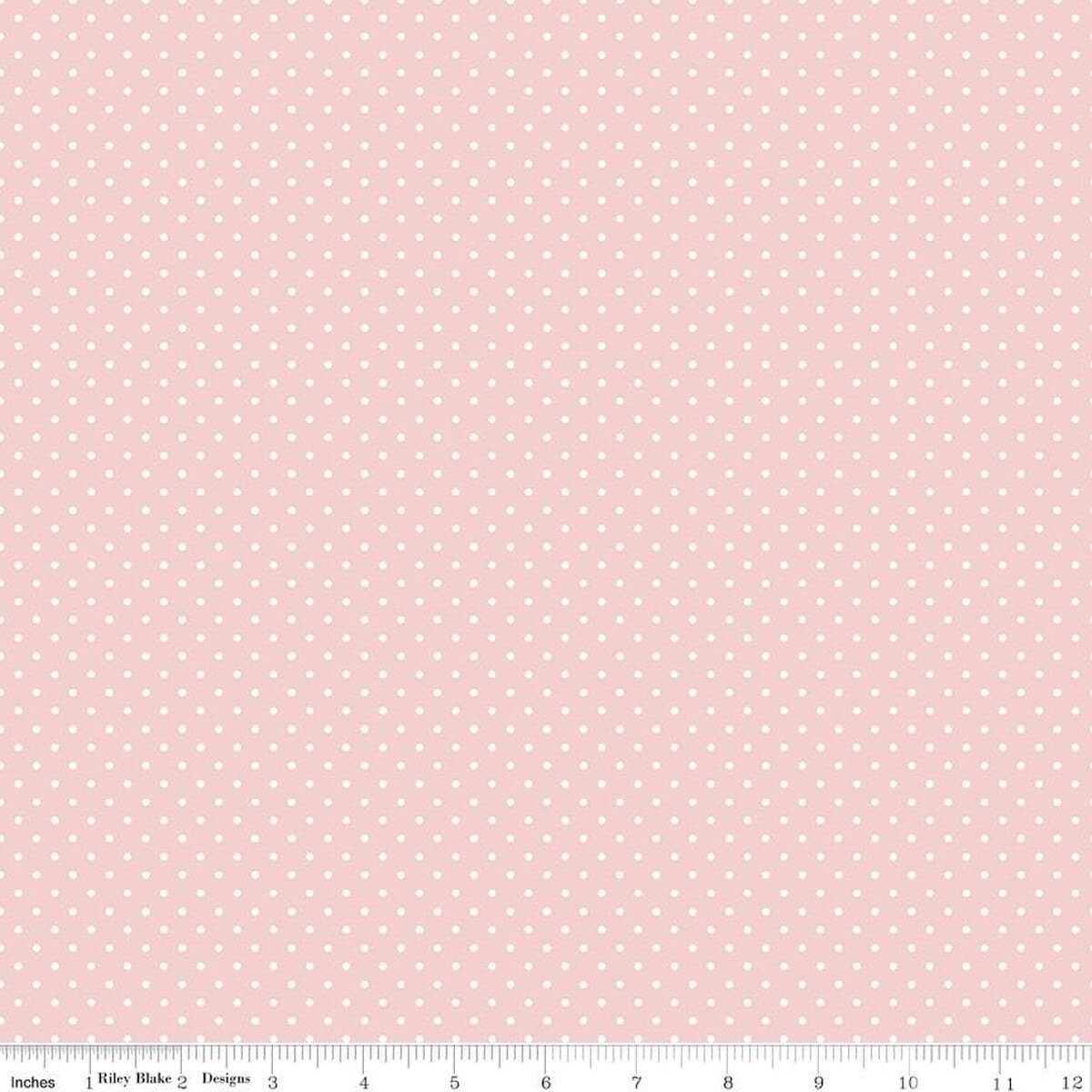 Swiss Dots White Baby Pink The RBD Designers Riley Blake Designs Cotton Fabric RB-C670-BABYPINK | US Fabric Shop