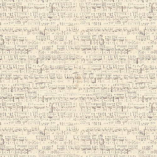 Foundations Symphony Music Neutral Tim Holtz Eclectic Elements Free Spirit Cotton Fabric FS-PWTH022.NEUTR
