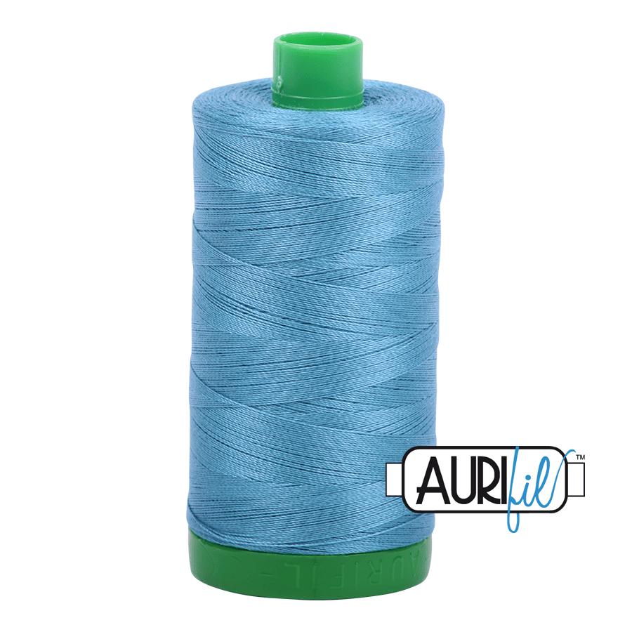 Teal 40 wt 1094 yd Large Spool Aurifil Cotton Quilting Thread AF-MK40SC6-2815