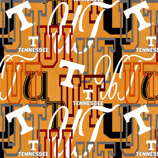 Tennessee University Vols (Volunteers) NCAA College Letters Sykel Cotton Fabric SYK-TEN-1372