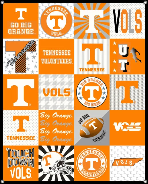 Tennessee Vols Shirt NCAA College Shirt Spirit Banner 58x47 inches Sykel Enterprises 4 Grommets Polyester Fabric TEN-5003