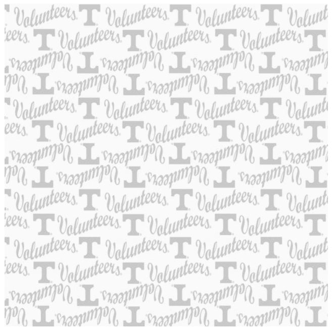 Tennessee Vols NCAA College White on White Mini Pigment Print Sykel Enterprises Cotton Fabric TEN-1393-W