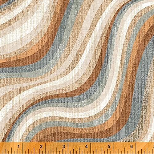 Terrain Wave Earth Whistler Studios Windham Cotton Fabric WF-52494D-2