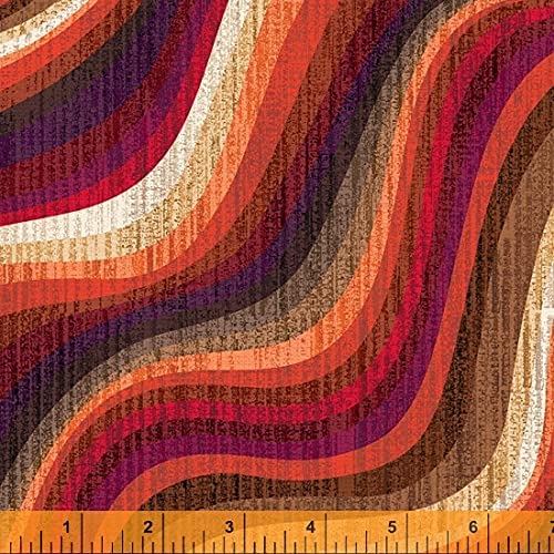 Terrain Wave Fire Whistler Studios Windham Cotton Fabric WF-52494D-4