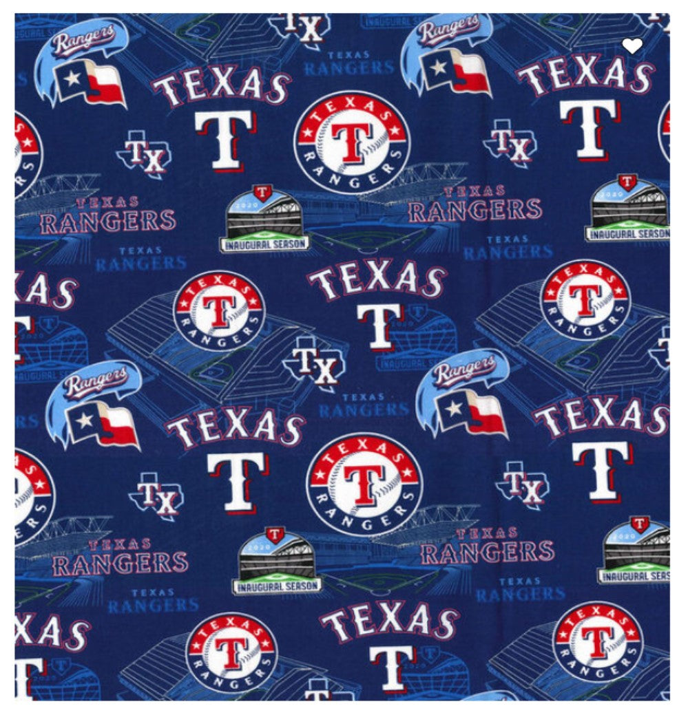 Texas Rangers MLB Baseball Stadium Fabric Traditions Cotton Fabric MLB-60386B