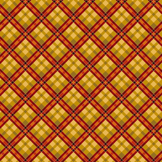 Thankful Metallic Plaid Multi Timeless Treasures Cotton Fabric TT-PLAID-CM2107-HARVEST