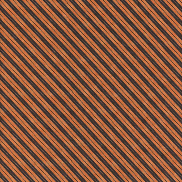 The Boo Crew Stripes Orange Susan Winget Wilmington Prints Cotton Fabric