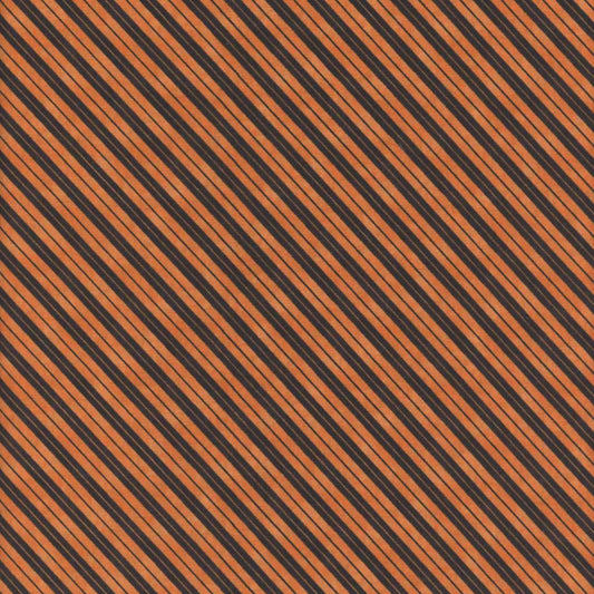 The Boo Crew Stripes Orange Susan Winget Wilmington Prints Cotton Fabric