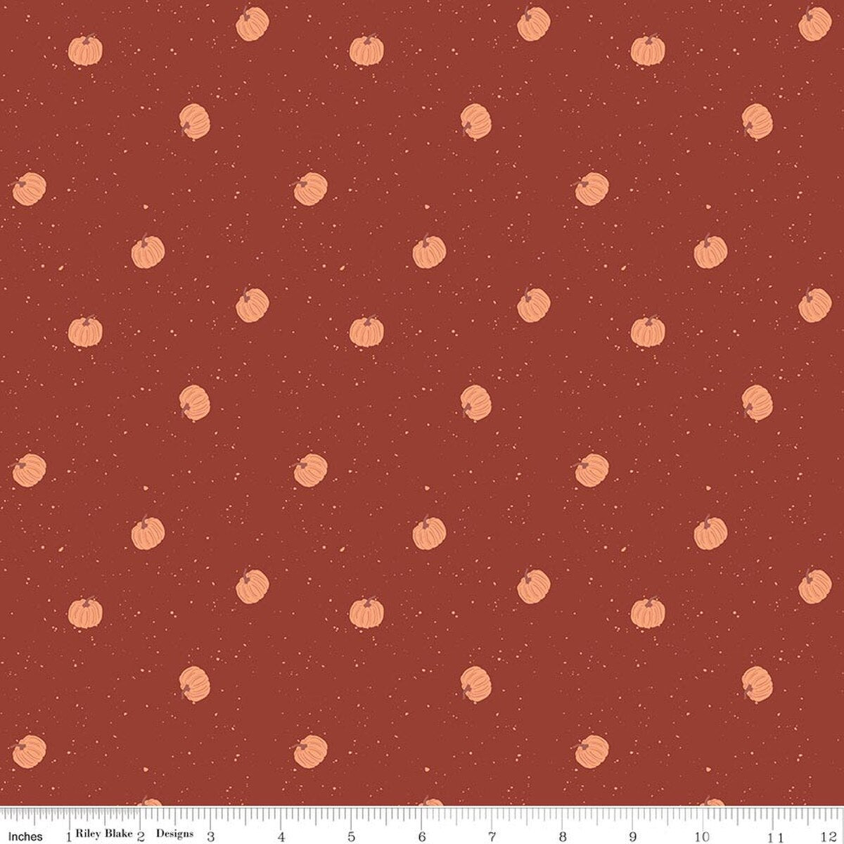 The Apothecary Pumpkin Toss Rust Amber Elliot Riley Blake Designs Cotton Fabric RB-C17553-RUST