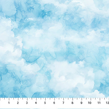 The Great Outdoors Clouds Blue Deborah Edwards and Melanie Samra Northcott Fabrics Cotton Fabric NC-DP28455-44