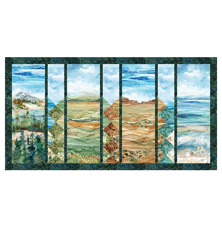 The Great Outdoors Mountains to Seashore Digital Quilt Tops Deborah Edwards and Melanie Samra Northcott Fabrics Cotton Fabric NC-DQ3548