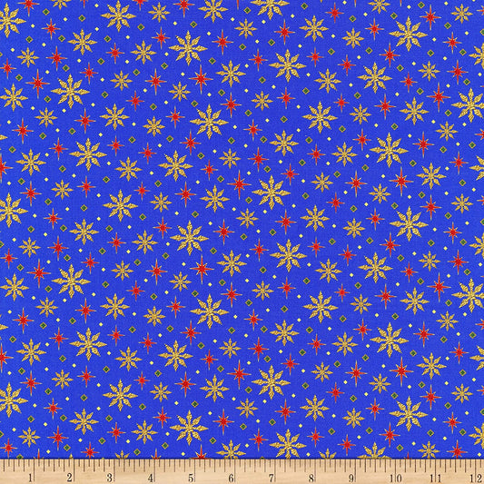 The Nativity Stars Royal Quilting Treasures Cotton Fabric