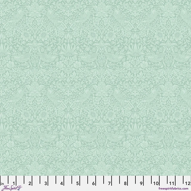 The Trellis Palette Tonal Strawberry Thief Kelmscott Water The Original Morris & Co. Free Spirit Cotton Fabric FS-PWWM153.KELMSCOTTWATER