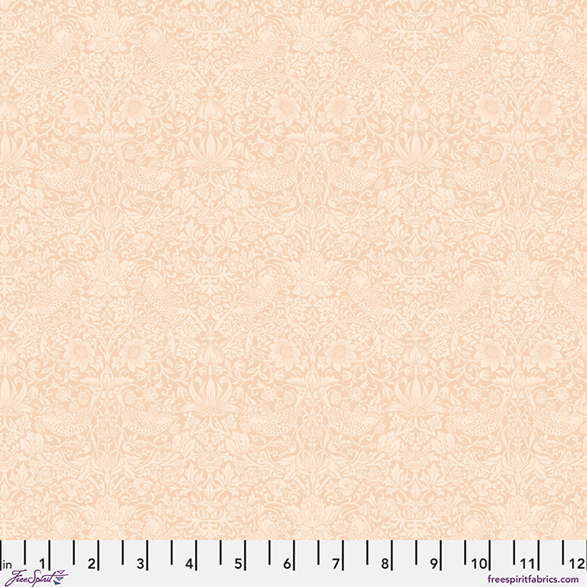 The Trellis Palette Tonal Strawberry Thief Sweet Briar The Original Morris & Co. Free Spirit Cotton Fabric FS-PWWM153.SWEETBRIAR
