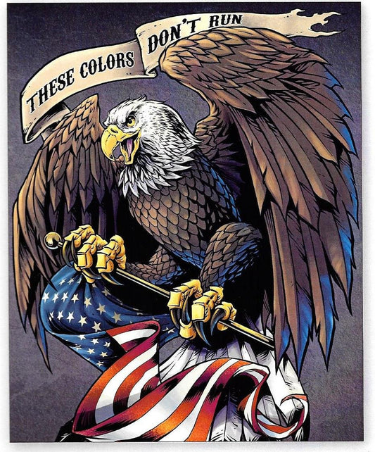 These Colors Don't Run Pride and Courage 35.5" Panel Art Licensing David Textiles Cotton Fabric AL-3738-8C