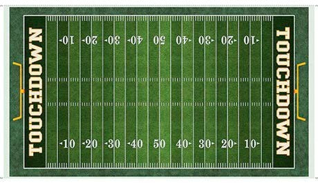 This & That VII Football Field Panel 24" Green Dan Morris Quilting Treasures Cotton Fabric QT-1649-26173-G