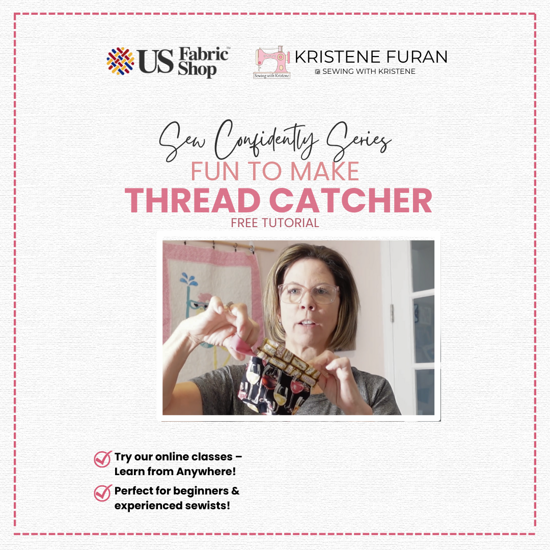 Fun To Make Thread Catcher | Free Tutorial | Sewing with Kristene Free Tutorial