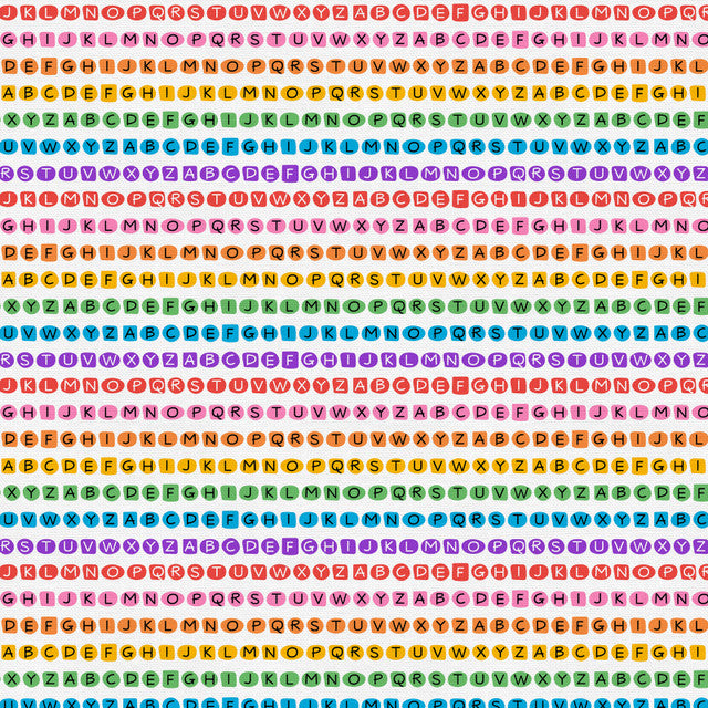 Thread of Friendship Letter Stripe White Cream Paintbrush Studio Cotton Fabric PBS-120-25001