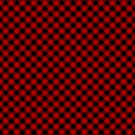 Timber Gnomes Tree Farm Buffalo Check Red and Black Shelly Comiskey Henry Glass Cotton Fabric