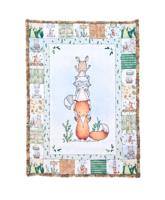 Timber Grove Tiny Tails Cuddle Kit 29"x41" Shannon Fabrics Polyester SF-cktinytailstimbergrove