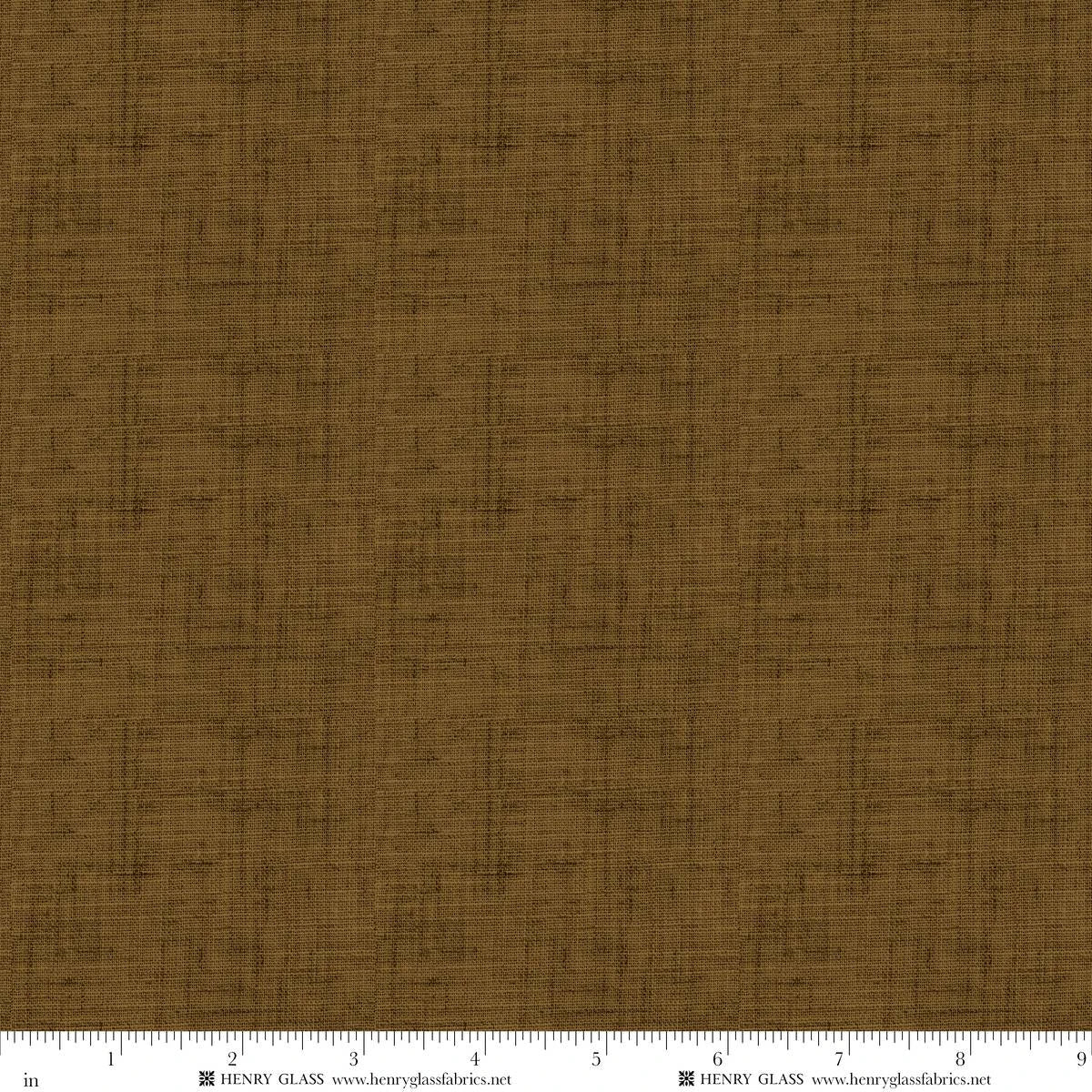 Timeless Basic Printed Linen Weaves Tobacco Brown Stacy West Henry Glass Cotton Fabric HG-2338-333