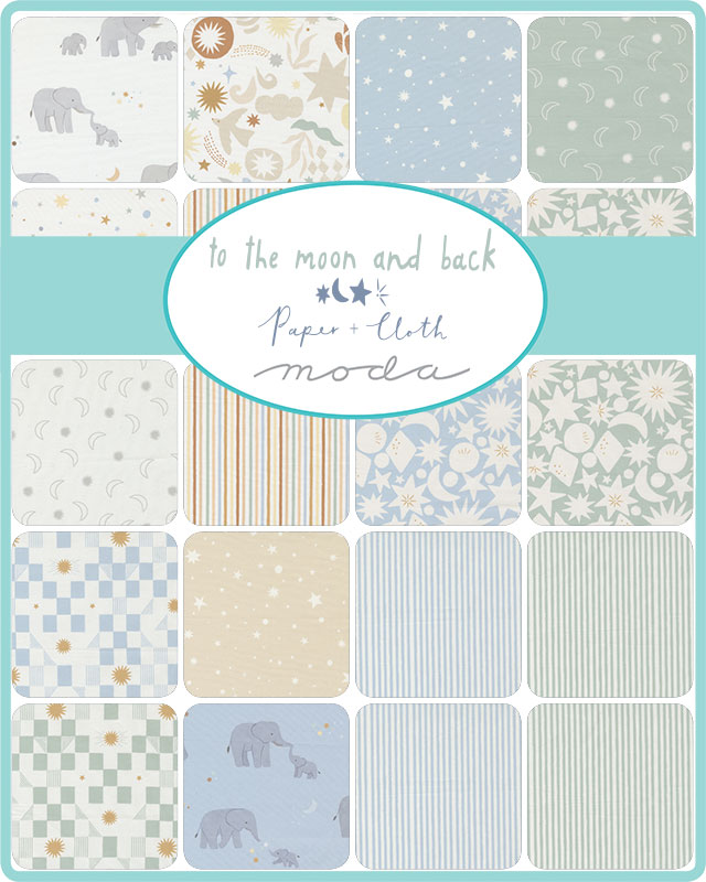 To The Moon And Back 5" Squares Charm Packs Assorted Paper + Cloth Moda Cotton Fabric MD-25900PP