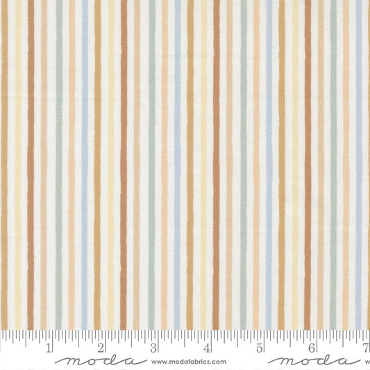 To The Moon And Back Stripes Dove Multi Paper + Cloth Moda Cotton Fabric MD-25906-11