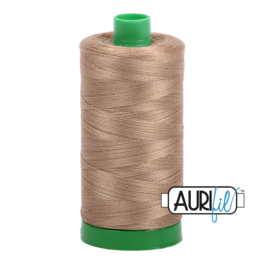 Toast Brown 40 wt 1094 yd Large Spool Aurifil Cotton Quilting Thread AF-MK40SC6-6010