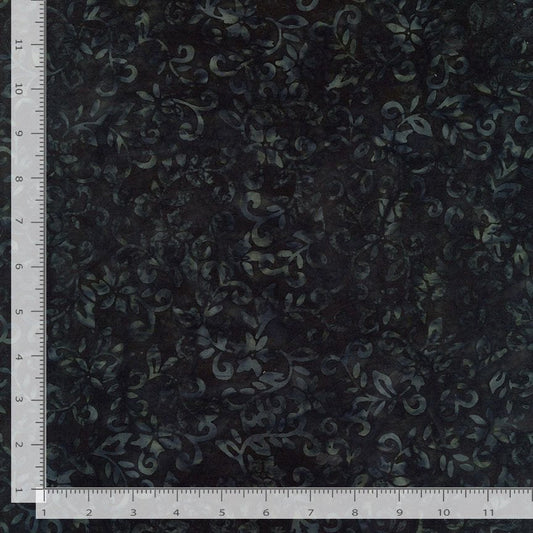 Tonga Amber Curlling Floral Vine Ink Timeless Treasures Cotton Fabric TT-TONGA-B3466-INK