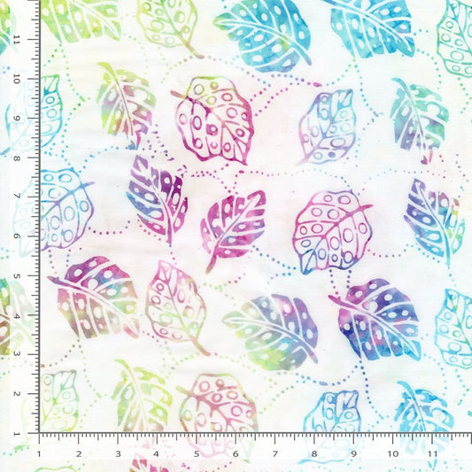 Tonga Bahamas Monstera Leaves Breeze Timeless Treasures Cotton Fabric TT-TONGA-B1036-BREEZE