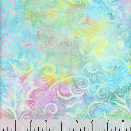 Tonga Batik Nouveau Scrolls Sugar Timeless Treasures Cotton Fabric TT-HJ-B9386-Sugar