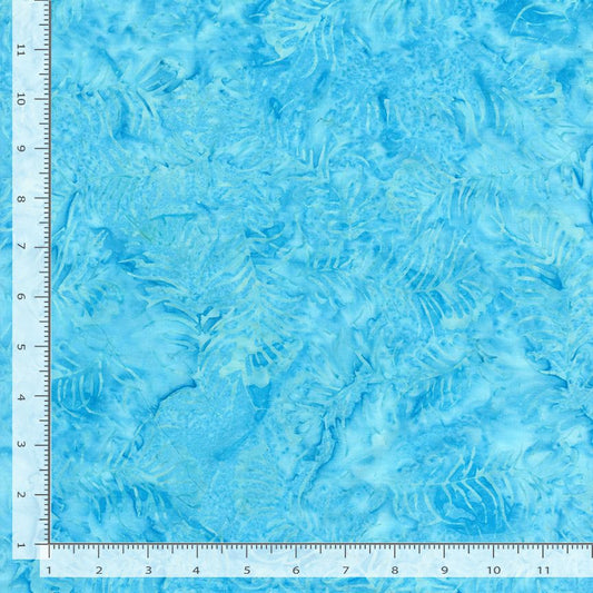 Tonga Batik Tropical Leaves Aqua Timeless Treasures Cotton Fabric TT-TONGA-B3196-AQUA