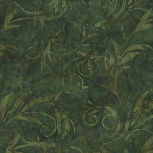 Tonga Batik Wild Native Grasses Reef Forest Green Timeless Treasures Cotton Fabric TT-HJ-B3556-Forest