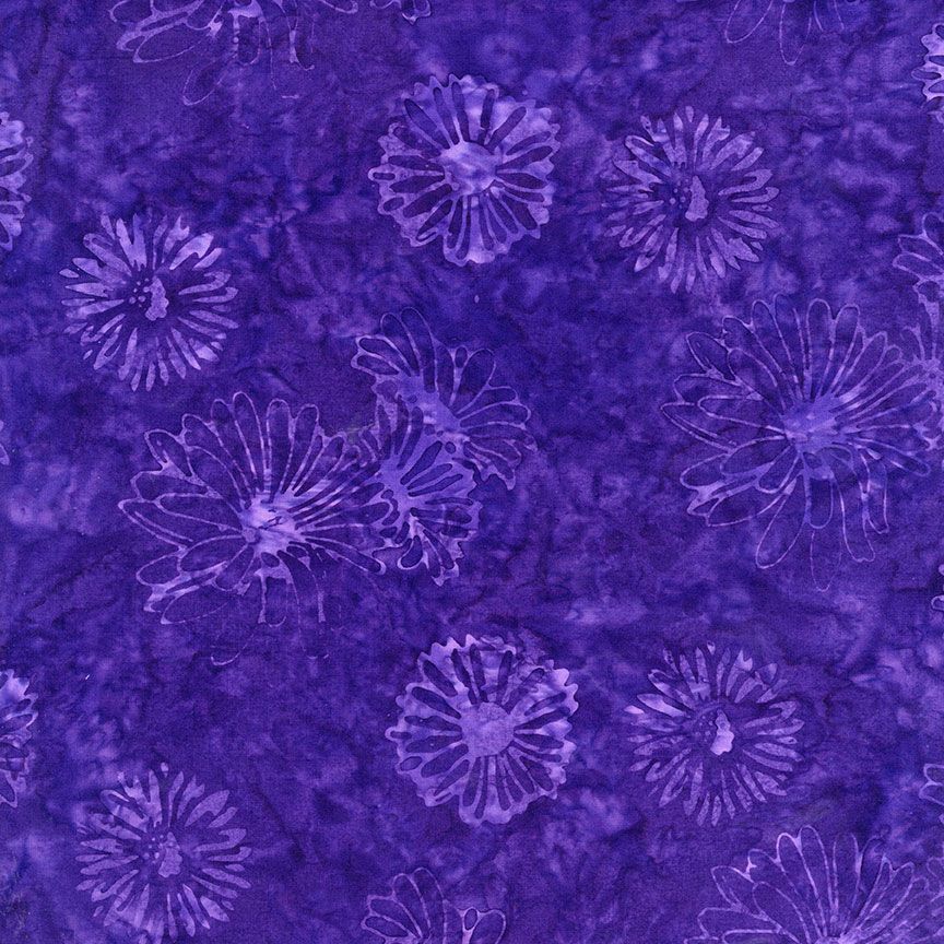 Tonga Batiks Dreamer Floating Florals Purple Timeless Treasures Cotton Fabric TT-Tonga-B2474-PURPLE