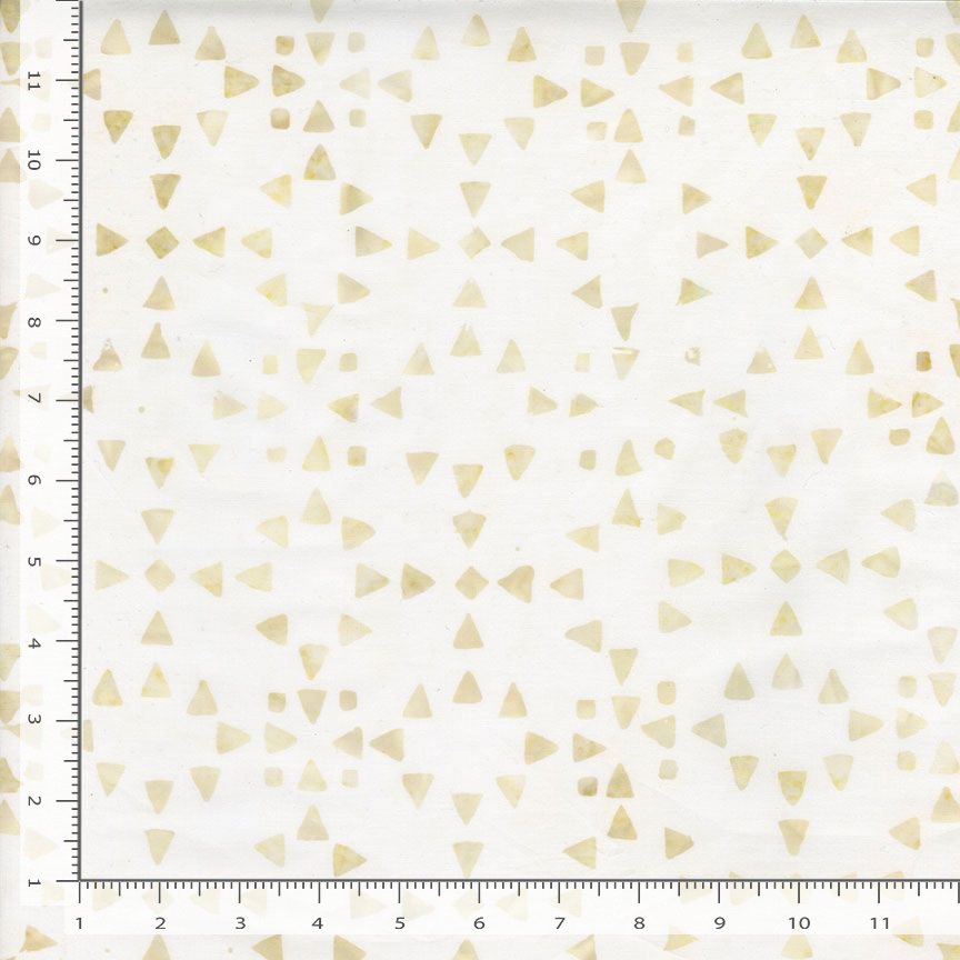 Tonga Linen BATIK Triangle Patterns Ivory Cream Timeless Treasures Cotton BATIK Fabric TT-TONGA-B3569-ANTIQUE