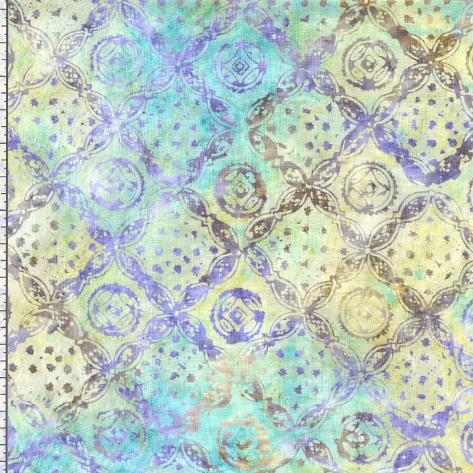 Tonga Mermaid BATIK Ribbons Wallpaper Pattern Cream Timeless Treasures Cotton Batik Fabric TT-B4031-SURF