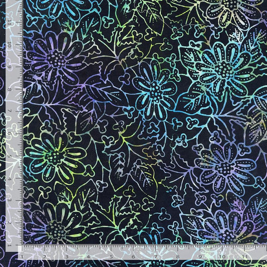 Tonga Royalty Floral and Dots Enchanted Timeless Treasures Cotton Fabric TT-TONGA-B2518-ENCHANTED