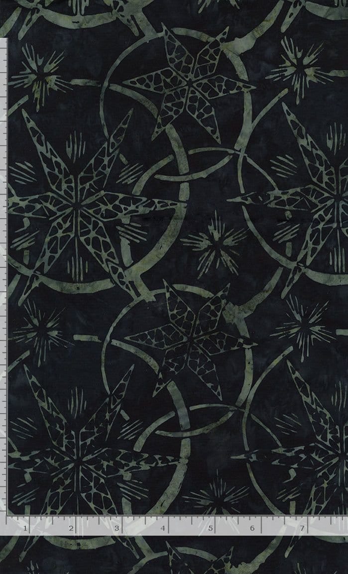 Tonga Traditions Sonic Stars Rings Black Judy and Judel Niemeyer Timeless Treasures Cotton Batik Fabric TT-TONGA-B8788-BLACK | US Fabric Shop