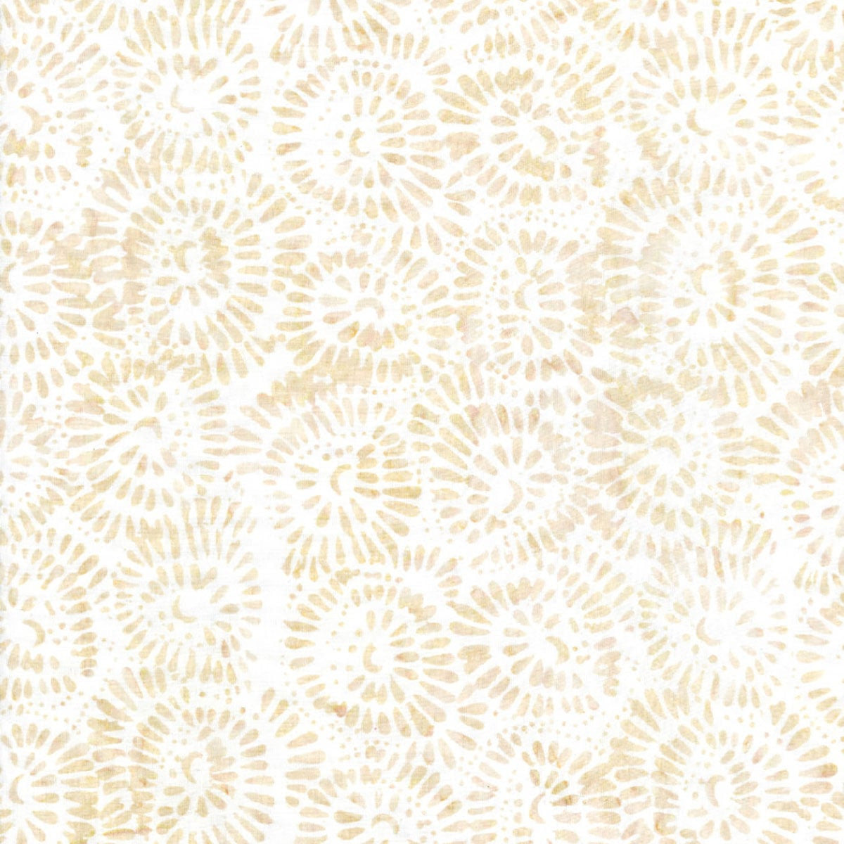Tonga USA Bead Flowers Antique Cream Timeless Treasures Cotton Batik Fabric TT-TONGA-B6302-ANTIQUE
