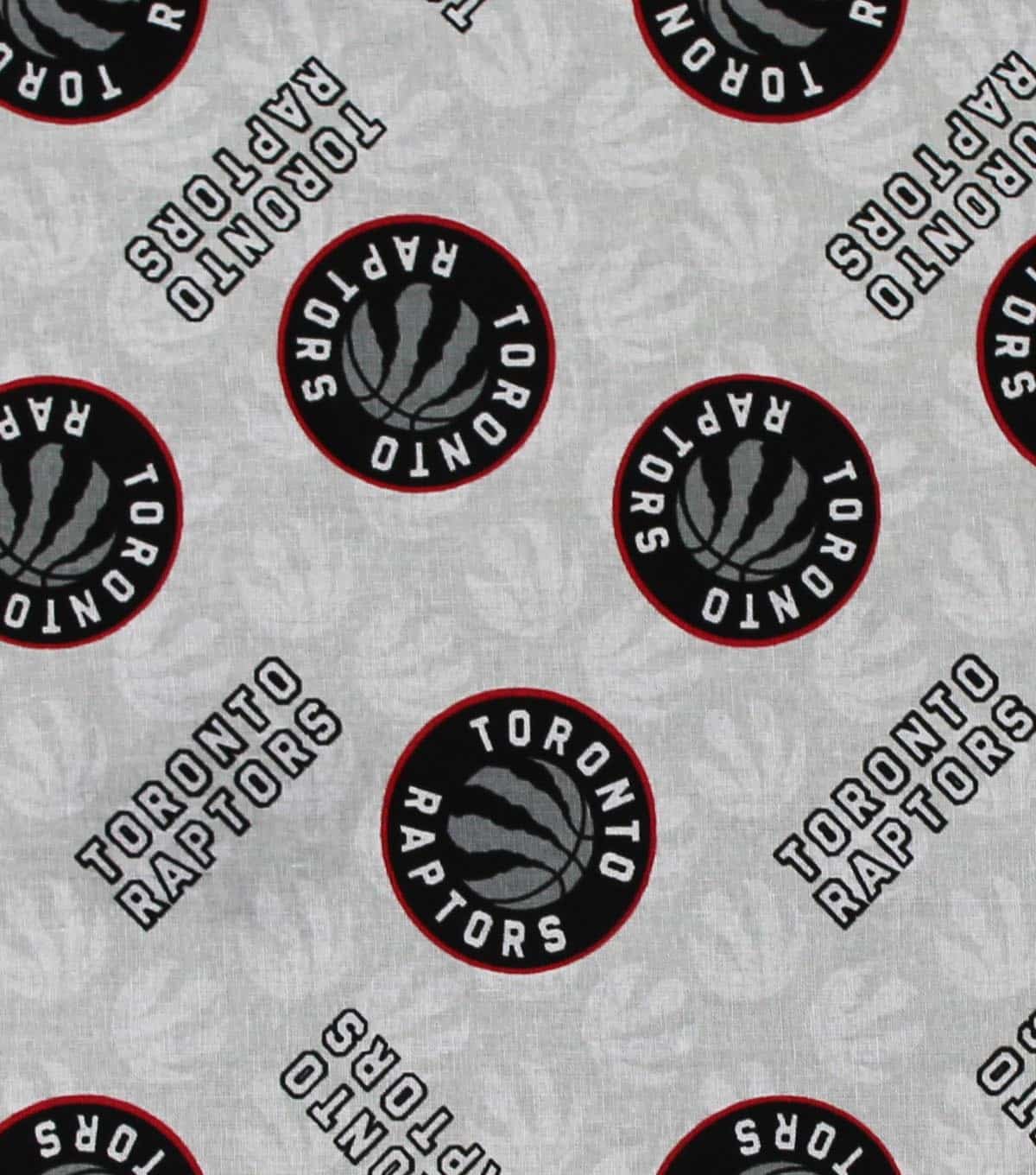 Toronto Raptors NBA Logo Tossed design Camelot Cotton Fabric CF-83TOR0002